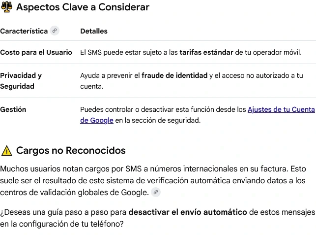 Proceso de verificación automática de Google.