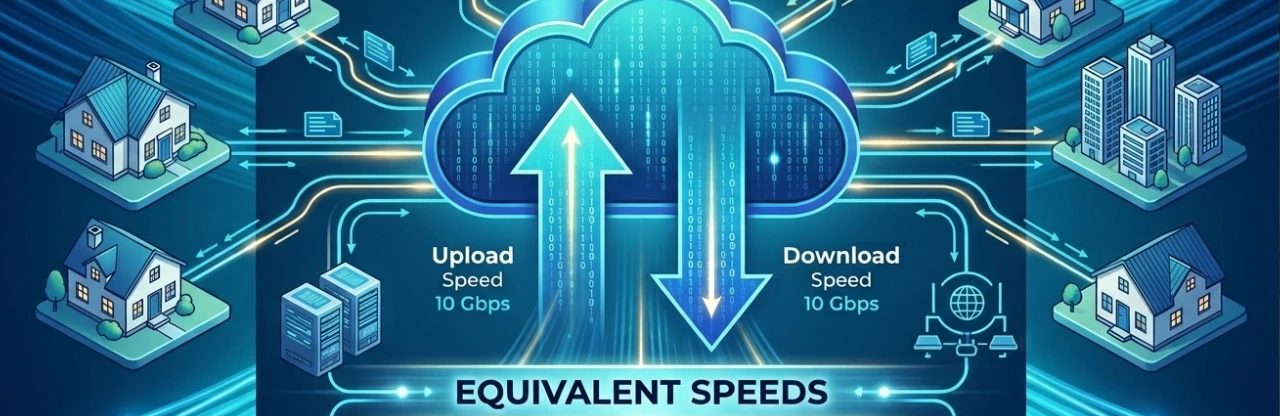 Con la simetría de Movillink, subir archivos pesados a la nube es tan rápido como descargarlos.